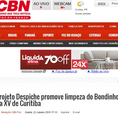 CBN - Projeto Despiche promove limpeza do Bondinho da XV de Curitiba